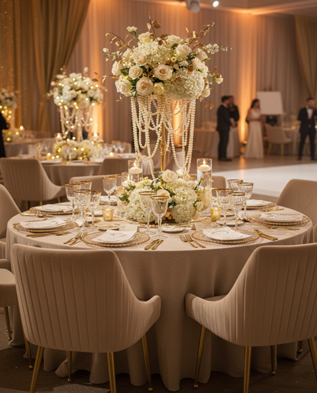 White Curve Back Black Legs Chair Rental in Sharjah