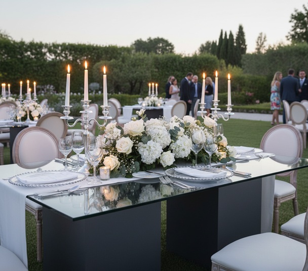 BLACK RECTANGLE TABLE TOP CLEAR GLASS