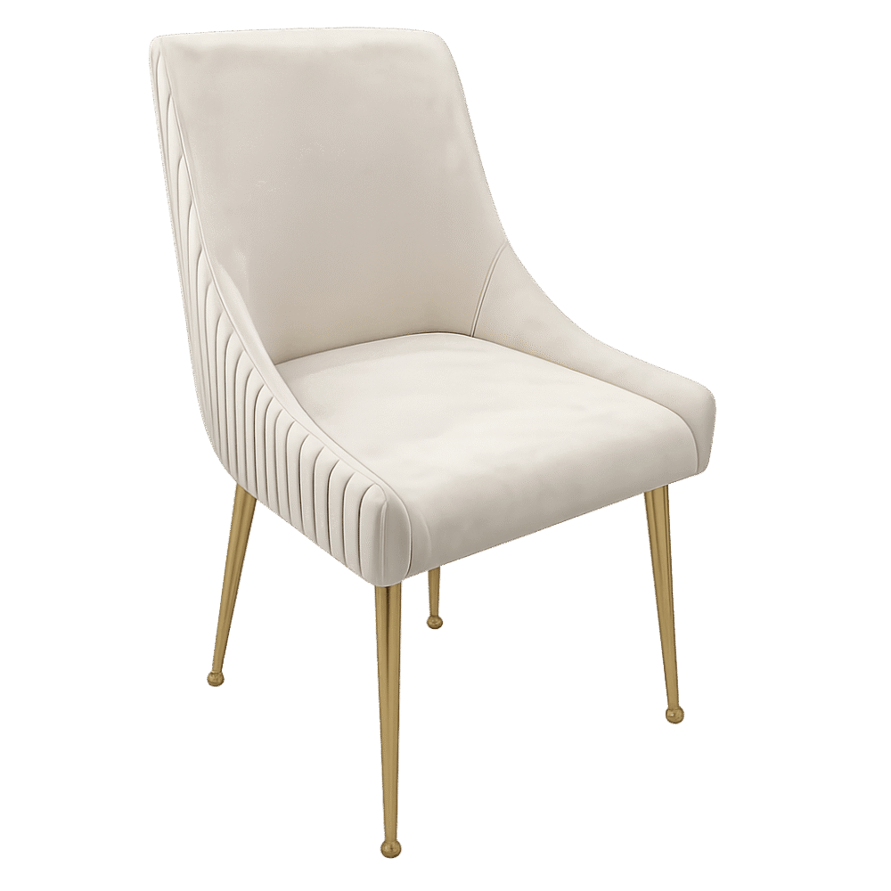 Beige Gold Handle Line Back Chair Rental UAE