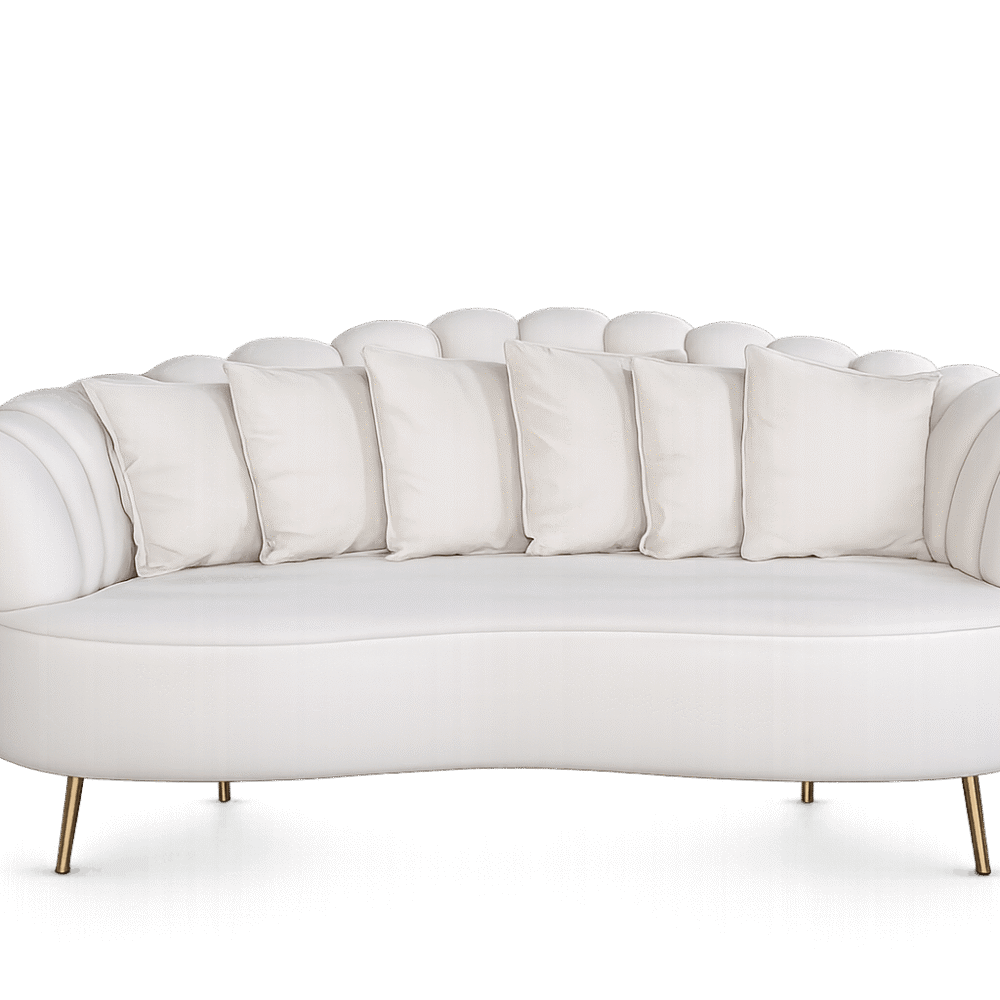 Beige Ivory 3 Seater Sofa Rental Dubai