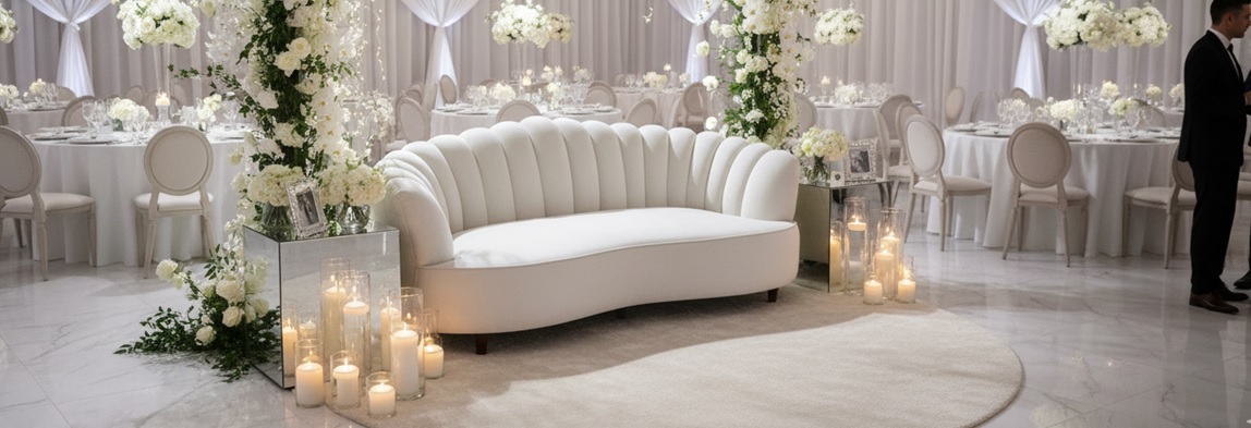 Beige Ivory 3 Seater Sofa Rental UAE