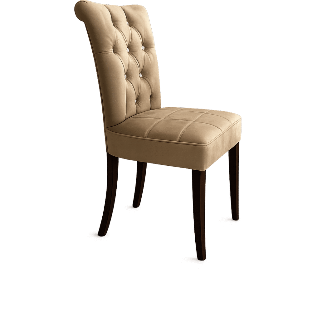 Brown Dining Chair with Wooden Legs Rental UAE