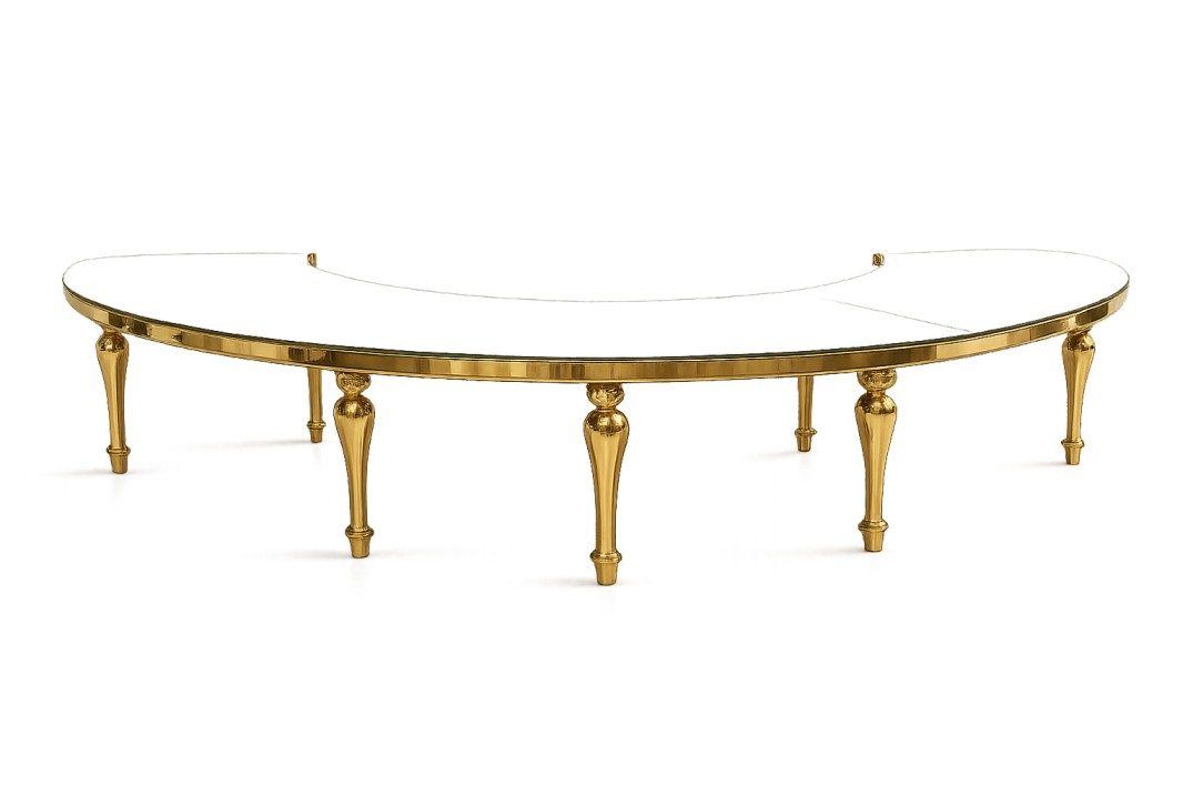 Half Moon Gold Table Rental UAE