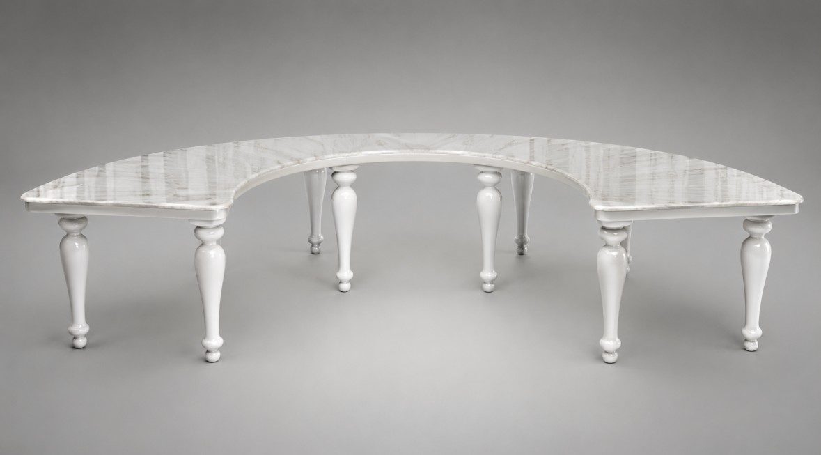 Half Moon Gold Table Rental in uae