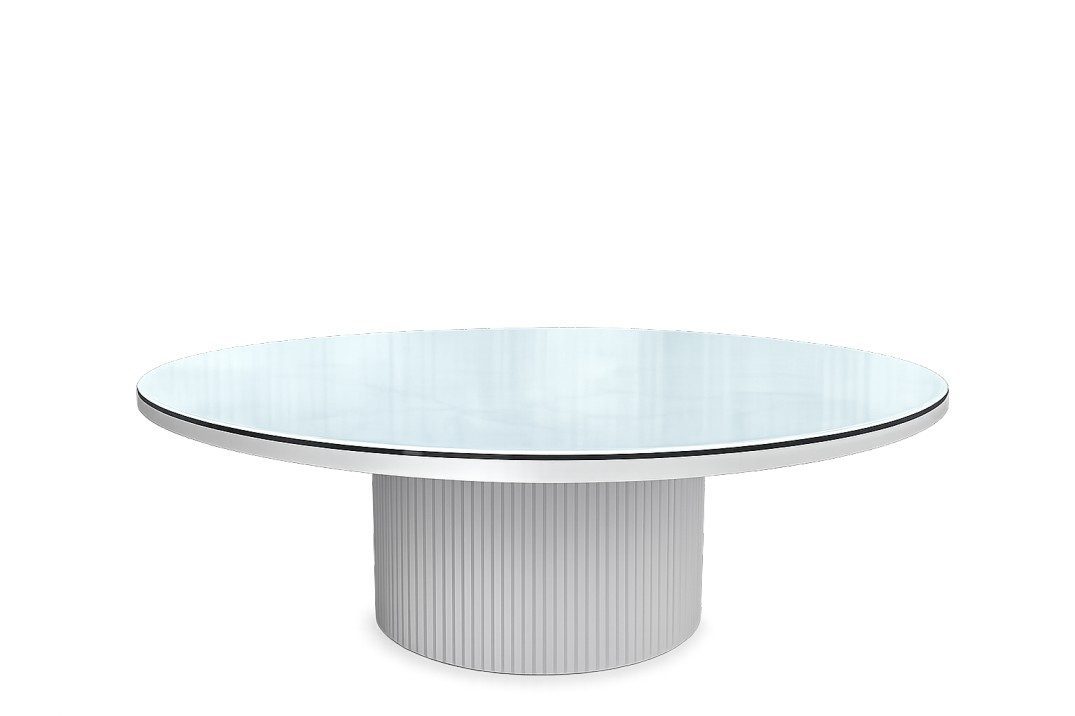 Round White Table Top Mirror Rental UAE