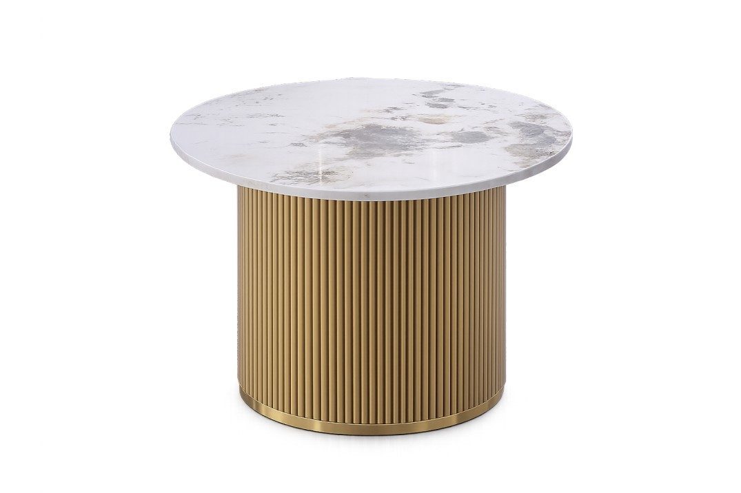 Metal Round Golden Line Table Rental UAE