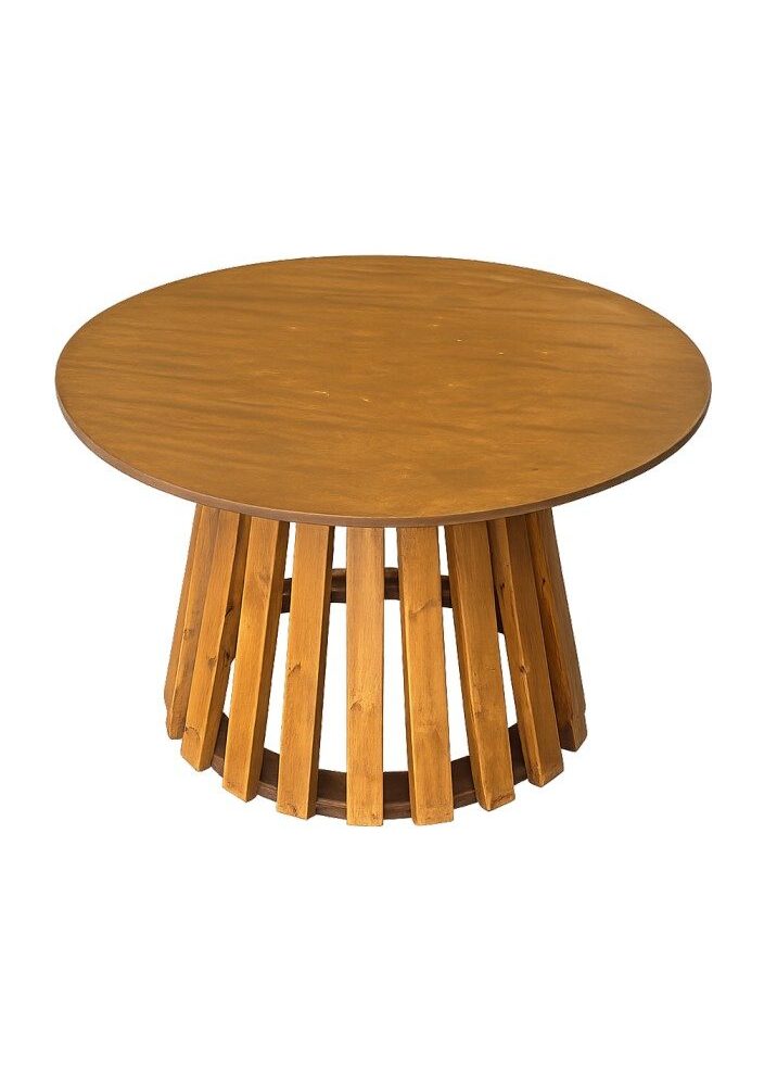 Wooden Round Coffee Table Rental UAE