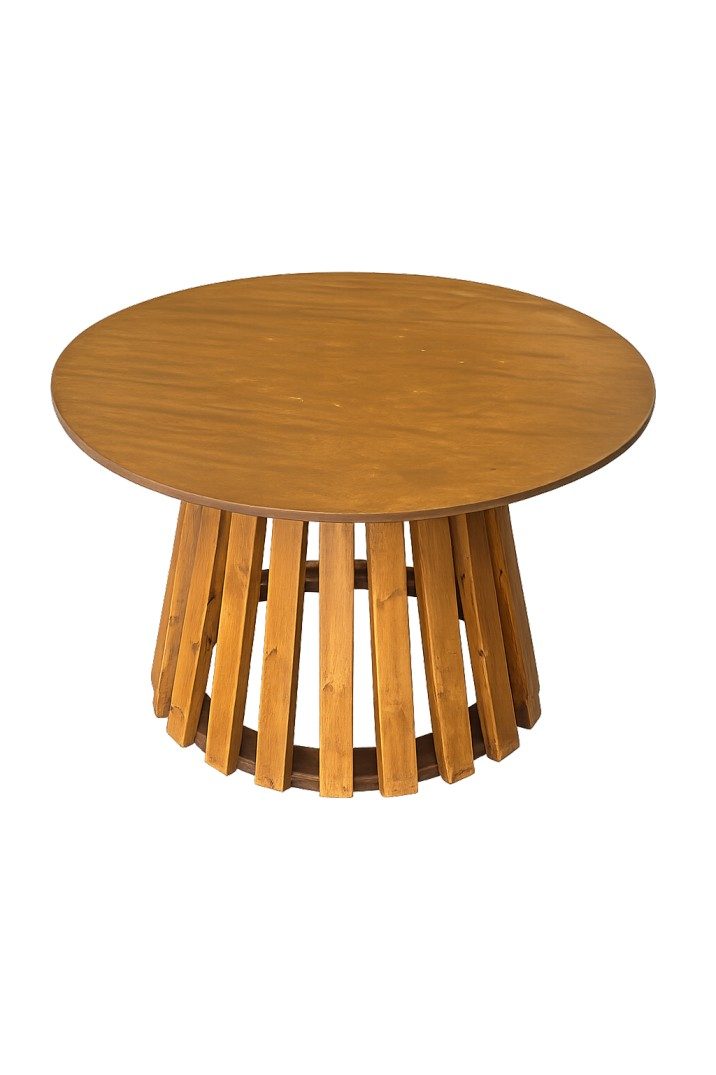 Wooden Round Coffee Table Rental UAE