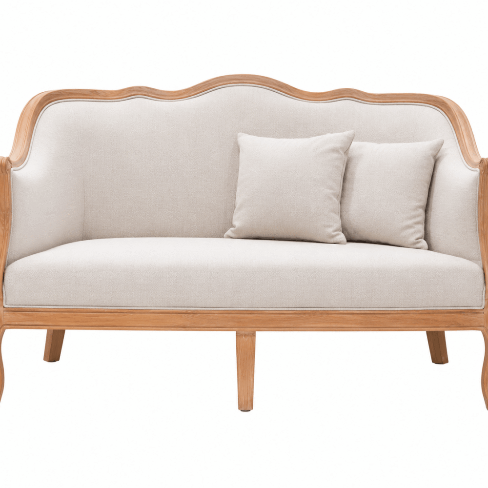 Classic Wooden 2 Seater Sofa Rental UAE