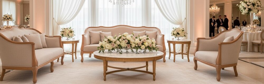 Classic Wooden 3 Seater Sofa Rental UAE