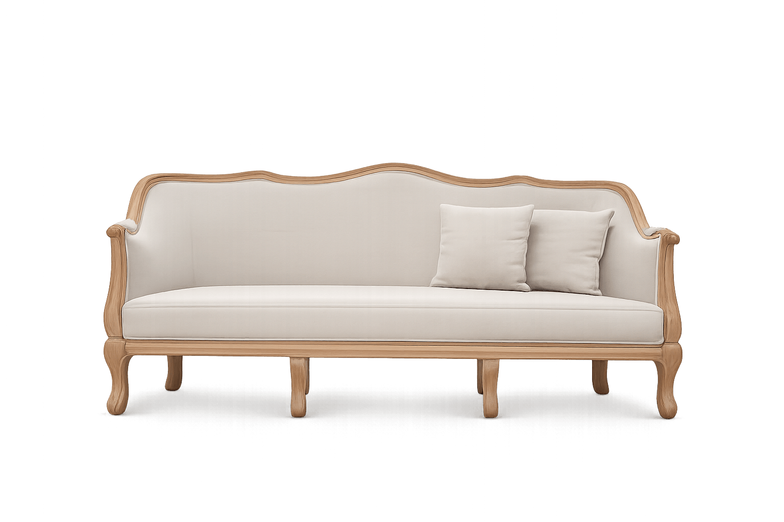 Classic Wooden 3 Seater Sofa Rental UAE
