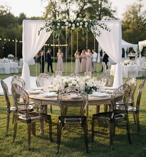 Clear Victoria Dining Chair Rental UAE