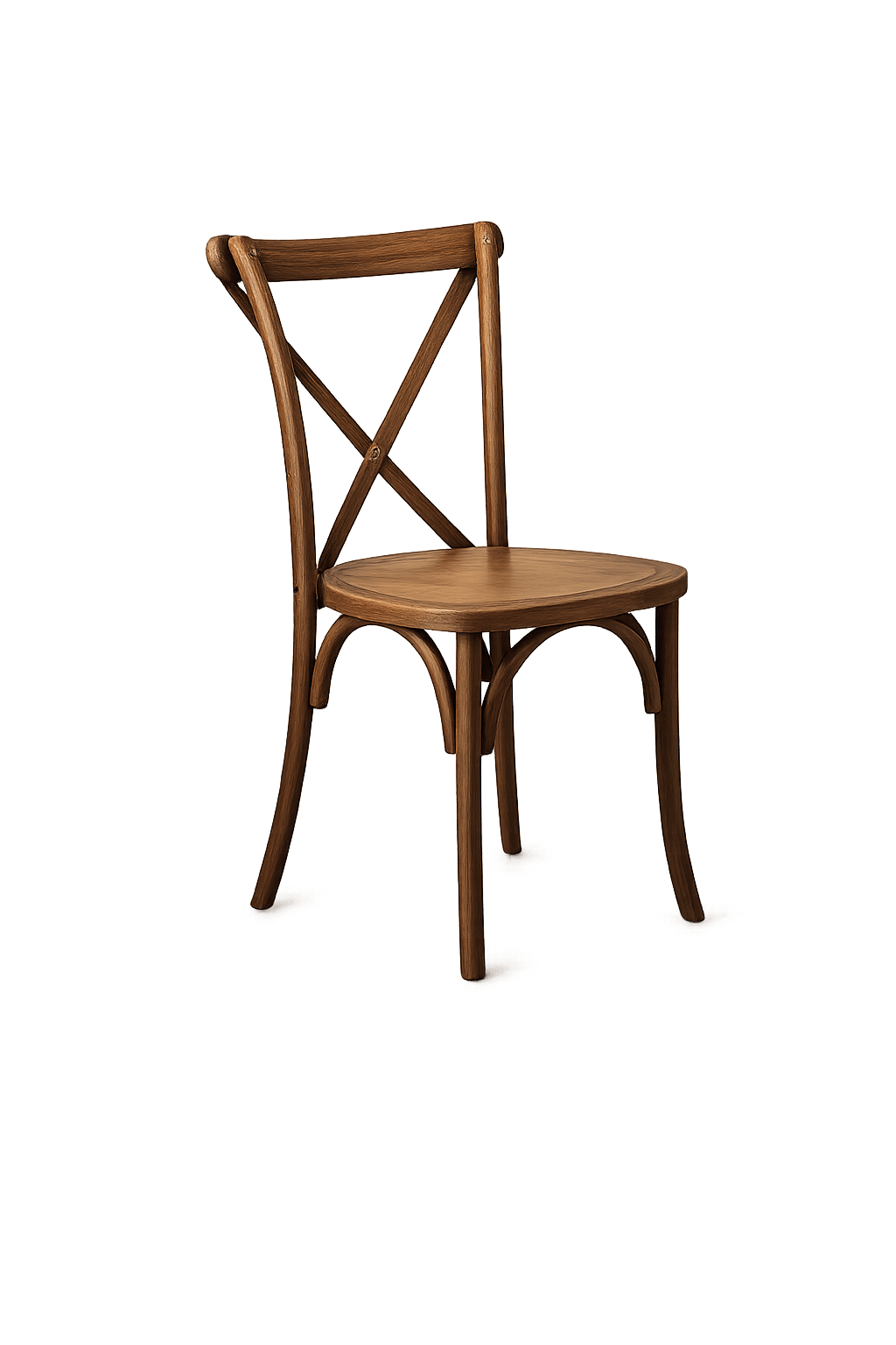 Cross Back Wooden Dining Chair Rental UAE