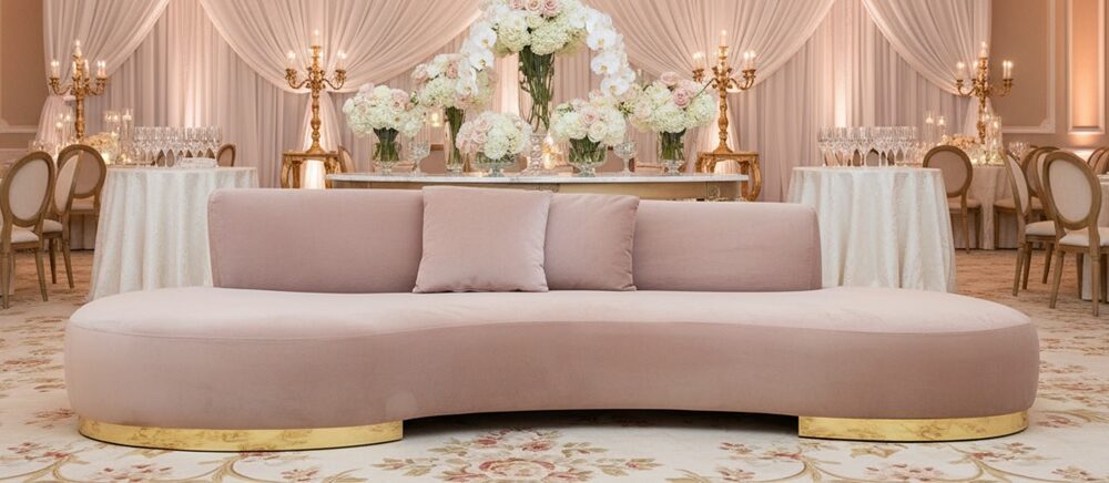 Cylindrical Bridal Sofa Rental in Abu Dhabi