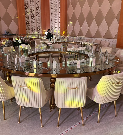 Full Circle White Table Rental UAE