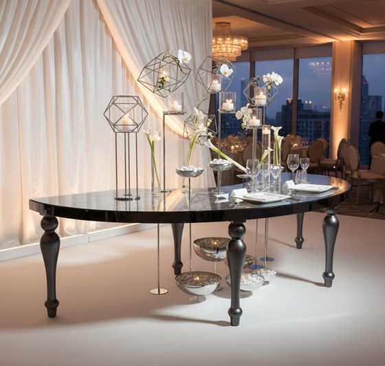 HALF MOON GREY TABLE