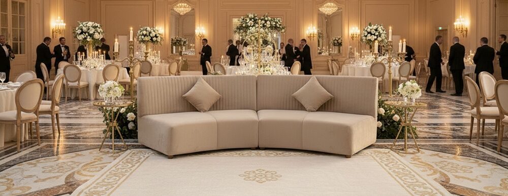 Line Curve 3 Seater Sofa Rental UAE