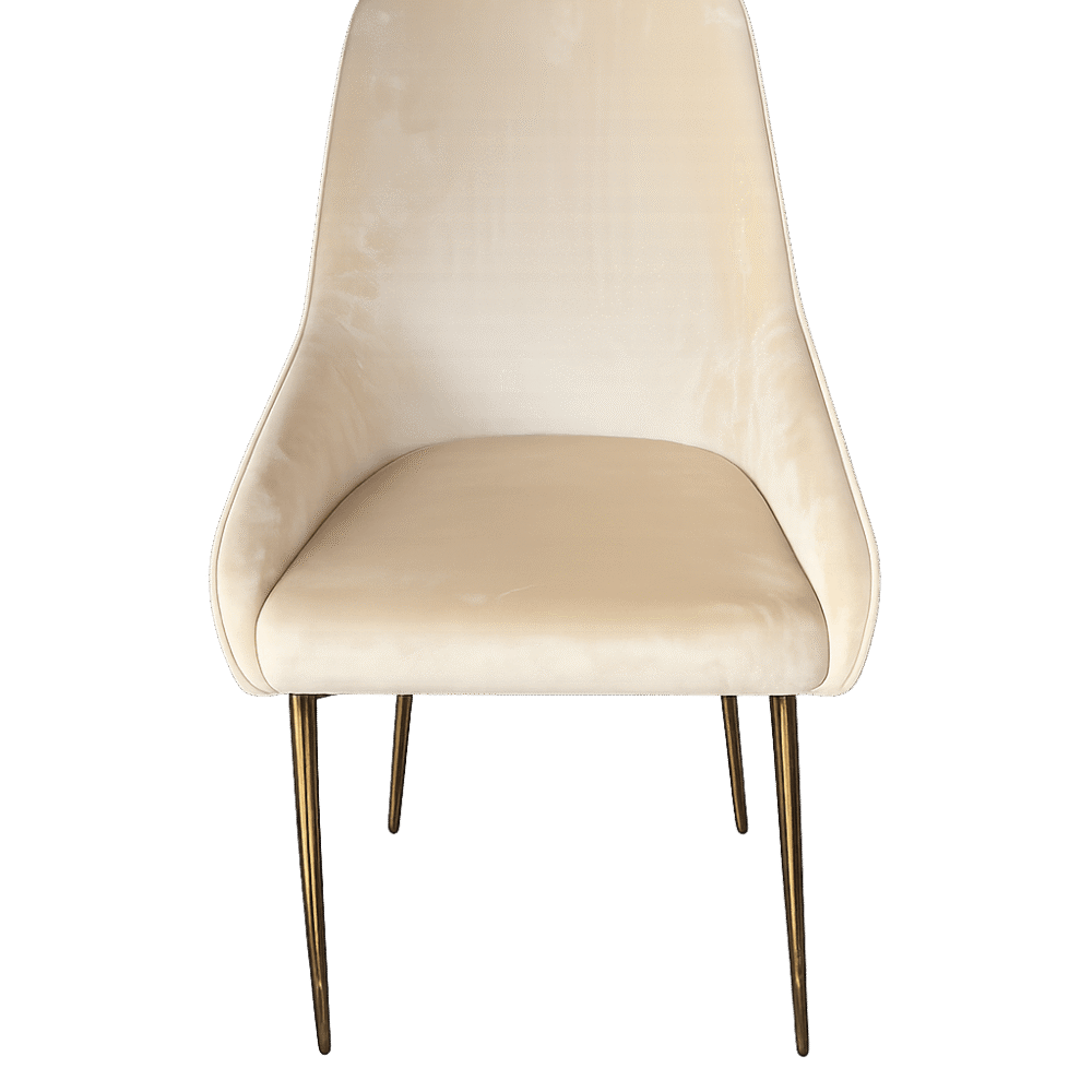 Luxury Beige Gold Dining Chair Rental UAE