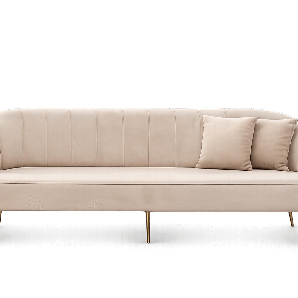 Nude 3 Seater Sofa Rental UAE