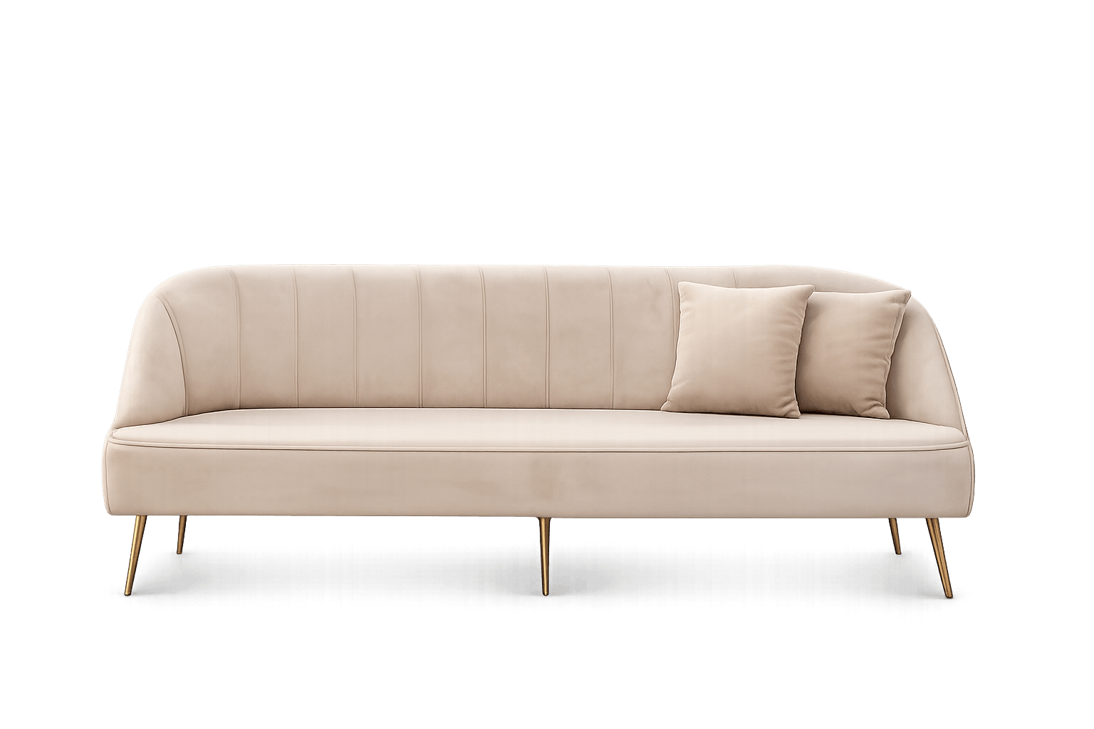 Nude 3 Seater Sofa Rental UAE