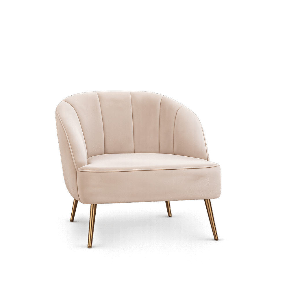 Nude Single Seater Sofa Rental UAE