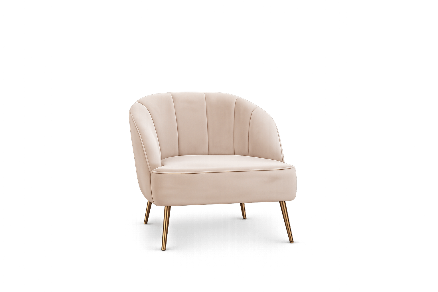 Nude Single Seater Sofa Rental UAE