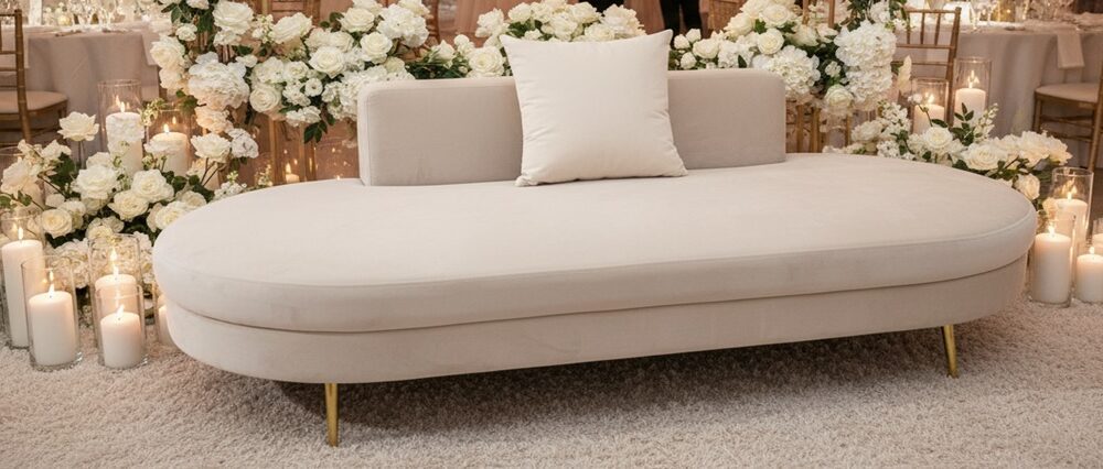 Slanted Bridal Sofa Rental in Dubai