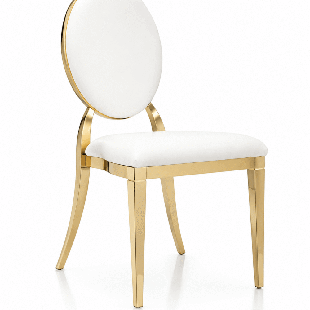 Steel Dior Gold Dining Chair Rental UAE