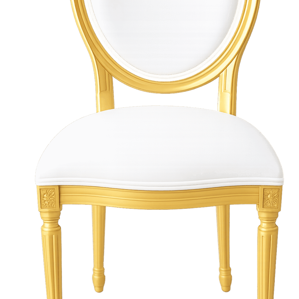 Wooden Gold Dior Dining Chair Rental UAE