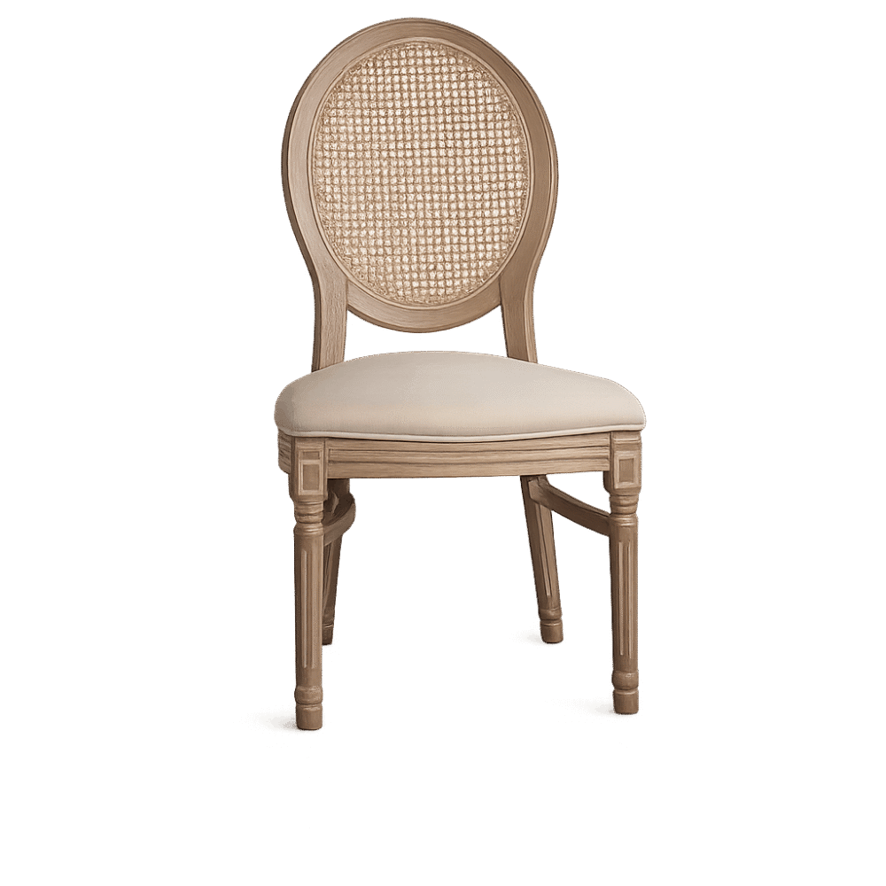 Wooden Net Dining Chair Rental UAE