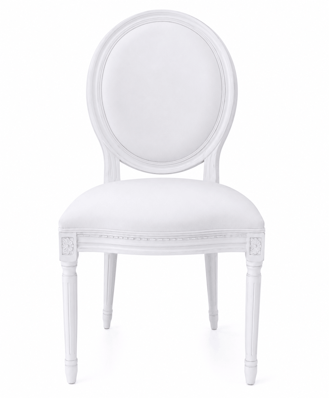 Wooden White Fabric Dior Dining Chair Rental UAE