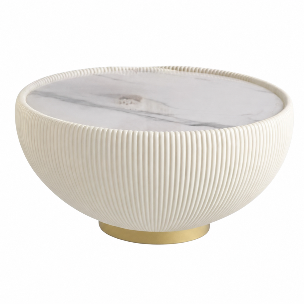 Leather Base Wooden Top Round Double Table Rental UAE